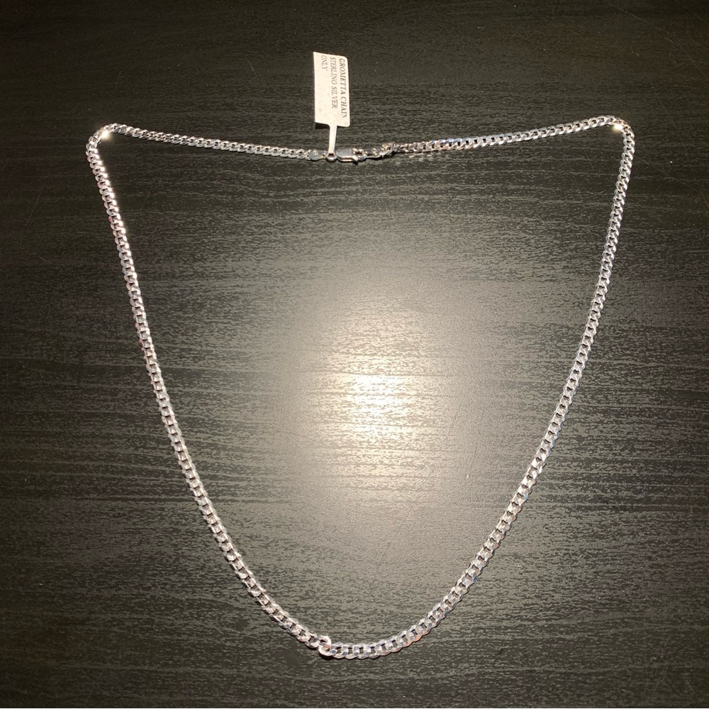 Grommeta Chain Necklace 925 Sterling Silver Only, 26 inch length, Made in Italy